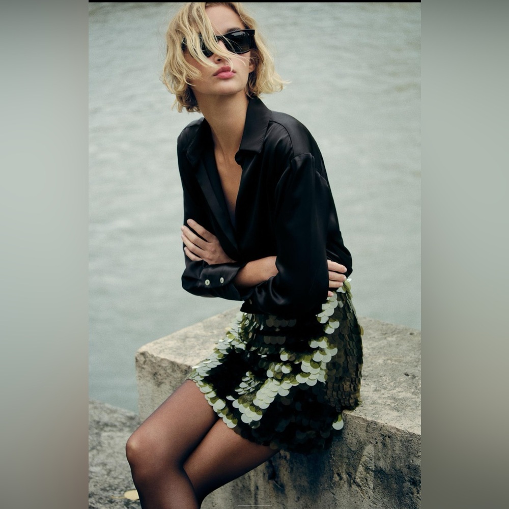 Zara Satin Effect Blouse